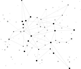 Poster - Network Connecting dot polygon background. Concept of Network Business, technology, Data and chemical. Dot connect line abstract background represent futuristic network and data transformation