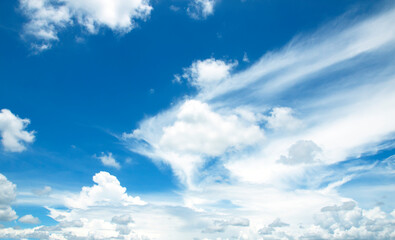 Wall Mural - Blue sky background and white clouds