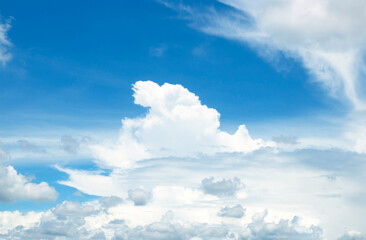 Wall Mural - blue sky clouds white natural beautiful abstract