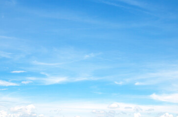 Sticker - Blue sky background and white clouds soft focus