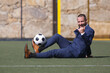 © Imaxepress - Businessman playing soccer ball.