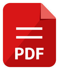 PDF icon | Major file format icon illustration ( color version )	 / png
