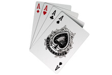Aces From A Deck Of Poker Cards