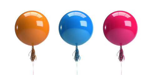 Sticker - set of balloon, flying air balls. happy birthday, holiday . party decoration