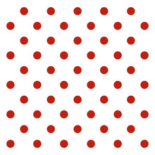 Polka Dots Polkadots Red Dot Seamless Fabric Texture Design Template Icon Vector Art