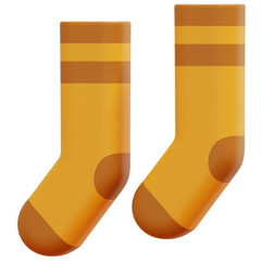 Sticker - winter socks 3d render icon illustration