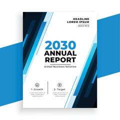 Wall Mural - business brochure flyer presentation modern blue template design