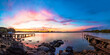 © Austockphoto - Vibrant colours of dawn, before sunrise, above a pier on Tweed River