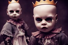 Diabolical Baby Cursed Doll 3d Render Terror Halloween