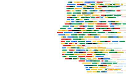 dna test infographic. genome sequence map.