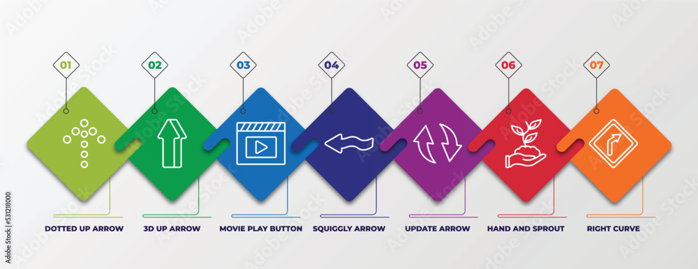 infographic template with linear icons. infographic for user interface ...
