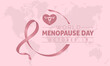 Vector illustration design concept of world menopause day observed on october 18