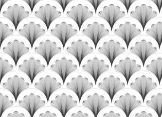Wall Mural - flower pattern vector, repeating linear petal of flower, monochrome stylish