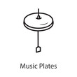 Music Plates Outline Icon Design illustration. Music Symbol on White background EPS 10 File