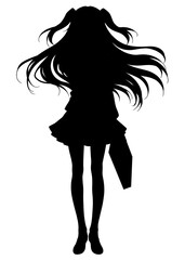 Canvas Print - silhouette of a girl	