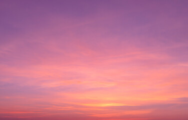 Wall Mural - beautiful sunset sky,sunset sky background ,color orange and yellow sky at sunset,peaceful nature su