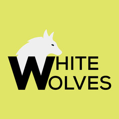 W letter wolf logo vector, Creative Wolf typographic vector logo, white wolves letter logo, romanarts49