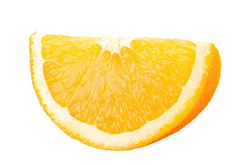 Canvas Print - Orange fruit. Orange slice isolate on white.