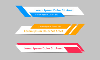 Wall Mural - geometric lower third banner template design. vector bar layout for tv broadcast, streaming, sports 