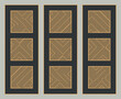 Set of rectangular panels with an abstract geometric pattern of straight