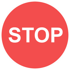 Wall Mural - Stop sign with text in red colors. Warnig symbol for safety.