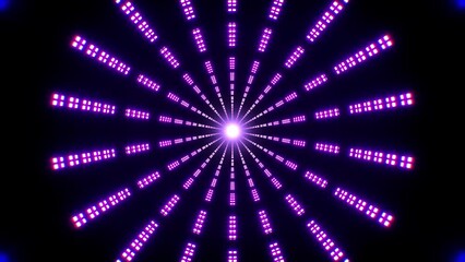 Wall Mural - flickering purple tunnel lamps