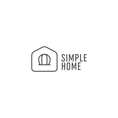 Wall Mural - simple home iconic logo design vector illustration. minimalist homes logo business vector design template with outline, simple and modern styles isolated on white background. 