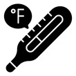 An editable design icon of digital thermometer