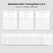 Alphabet letters tracing ABC Activities educational game for kids exercise book uppercase and lowercase Activity page for Pre K, kindergarten Vector illustration
