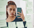 © C Davids/peopleimages.com - Depression, phone and sad social media influencer recording her moodboard on a mirror reflection at home. Mental health, content creator and depressed girl with anxiety feeling stressed and alone