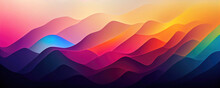 Colorful Decorative Abstract Mountain Wallpaper Background