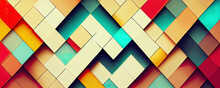 Colorful Rhombus Geometry Texture Pattern Wallpaper