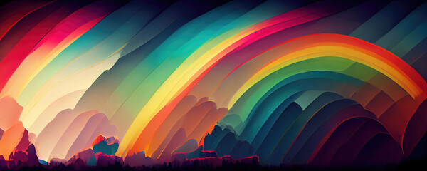Wall Mural - Modern abstract rainbow color wallpaper background design