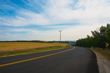 road in the countryside Alberta