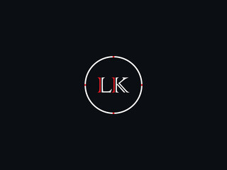 Simple LK l&k Logo Design, Premium Lk kl Circle Logo Letter Vector Icon For Your Fashion Or Any Type Of Business