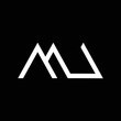 MU MU Logo Design, Creative Minimal Letter MU MU Monogram