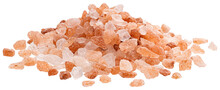 Pile Of Pink Himalayan Salt Isolated