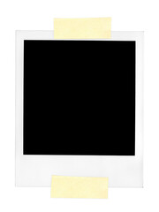 Fototapete - Polaroid with masking tape on transparent background, isolated