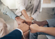© Mumtaaz D/peopleimages.com - Teamwork, diversity hands and trust with business people with fist together for collaboration, support and motivation. Closeup of multiethnic group, team and colleagues working for growth and success