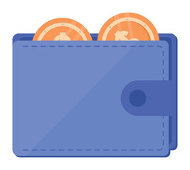 Sticker - blue wallet design