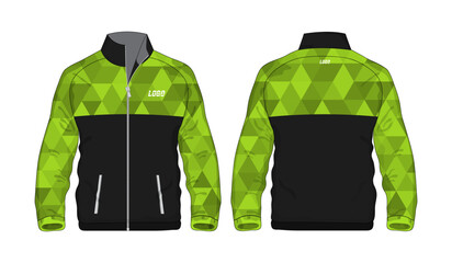 Wall Mural - Sport Jacket green and black template for design on white background. Vector illustration eps 10.
