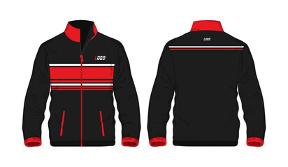 Wall Mural - Sport Jacket red and black template for design on white background. Vector illustration eps 10