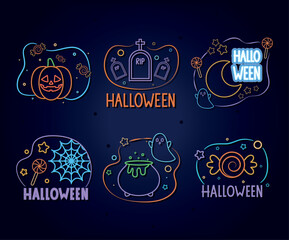 Wall Mural - halloween illustrations bundle