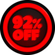 © Rafael - TAG 92 PERCENT DISCOUNT BUTTON BLACK FRIDAY PROMOTION FOR BIG SALES