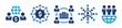 © Icons-Studio - Business corporate icon set. Containing partnership, investors, enterprise and company connection icon vector illustration.