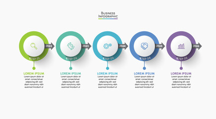 Business data visualization. timeline infographic icons designed for abstract background template milestone element modern diagram process technology digital marketing data presentation chart Vector