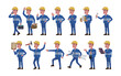 © Rafy Fane - Repairman with different poses. vector