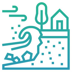 Sticker - coastal erosion icon