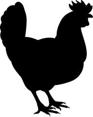 Wall Mural - Chicken Rooster Farm Animal Silhouette