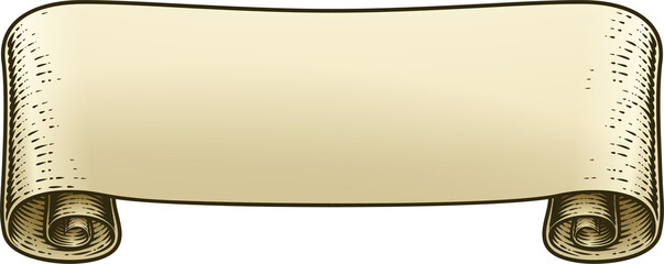Wall Mural - paper scroll banner